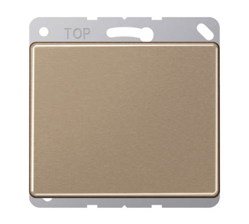 Крышка без отверстий, фиксация защёлкиванием, для произвольных вырезов (либо использование в качестве заглушки); металл; золотая бронза; SL500  SL561