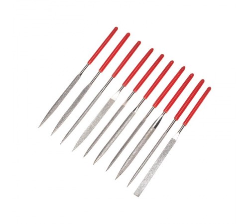 Набор надфилей алмазных 140х70х3мм, 10 шт.  KR-12-4115  Kranz