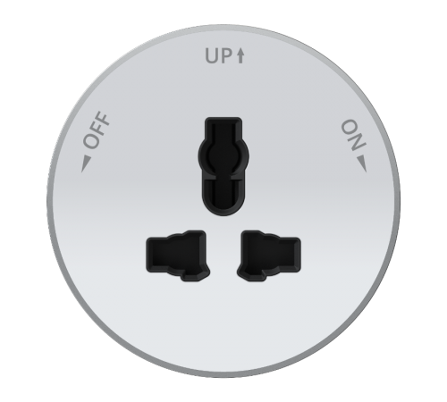 MultiTrack Розетка универс. круглая 13А/250В Белый  MTK13002W  SE