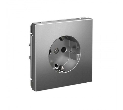 ArtGallery Сталь Розетка с заземлением со шторками, 16А, механизм, быстрозажим. клем.,  GAL000945S  SE