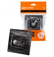 Розетка TV ("мама") + SAT (F-разъем) 0-2400МГц старинное серебро "Лама"  SQ1815-0661  TDM