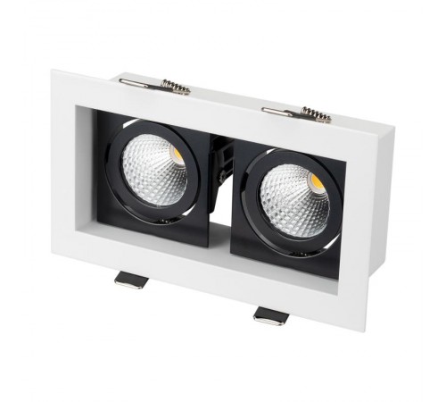 Светильник CL-KARDAN-S180x102-2x9W Warm (WH-BK, 38 deg)  024130  Arlight