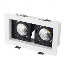 Светильник CL-KARDAN-S180x102-2x9W Day (WH-BK, 38 deg)  024129  Arlight
