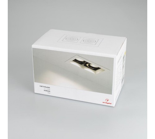 Светильник CL-KARDAN-S180x102-2x9W Warm (WH-BK, 38 deg)  024130  Arlight