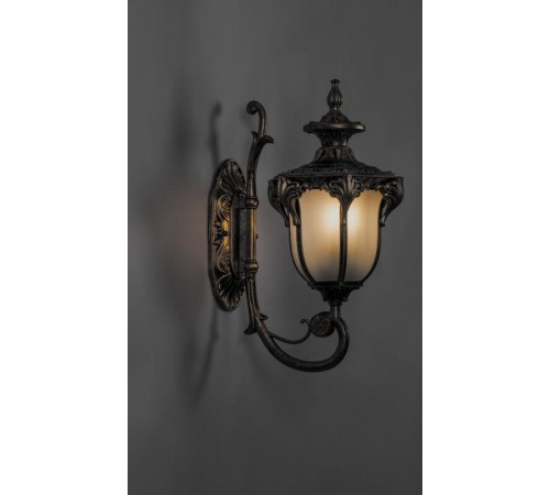 Светильник садово-парковый PL4041 60W 230V E27 270*175*410мм черное золото (на стену вверх)  11421  FERON