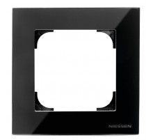 Рамка 1-постовая, серия SKY, цвет стекло чёрное2CLA857100A3101 ABB