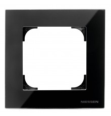 Рамка 1-постовая, серия SKY, цвет стекло чёрное2CLA857100A3101 ABB