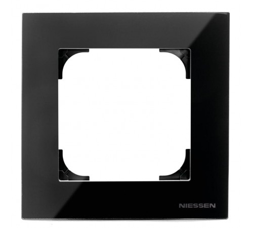 Рамка 1-постовая, серия SKY, цвет стекло чёрное2CLA857100A3101 ABB