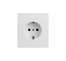 Розетка ROUND 1-ая с/з с/у, со шторками 16А перламутр  KR-78-0701-1  Kranz