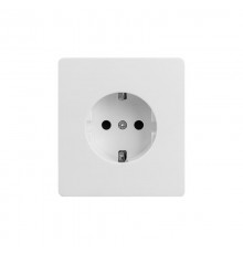 Розетка ROUND 1-ая с/з с/у, со шторками 16А перламутр  KR-78-0701-1  Kranz