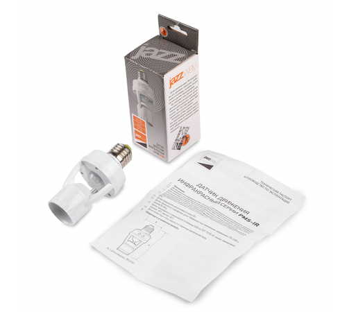 Датчик движения PMS-IR 045 60Вт Е27 360° 6м WH IP20  .5013018  Jazzway