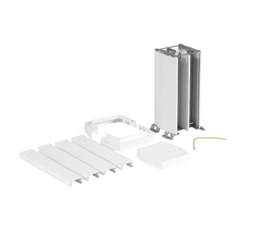 Snap-On мини-колонна алюминиевая с крышкой из пластика 4 секции, высота 0,3 метра, цвет белый  653040  Legrand