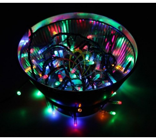 Гирлянда "Твинкл Лайт" 4 м, темно-зеленый ПВХ, 25 LED, цвет мультиколор  303-019  NEON-NIGHT