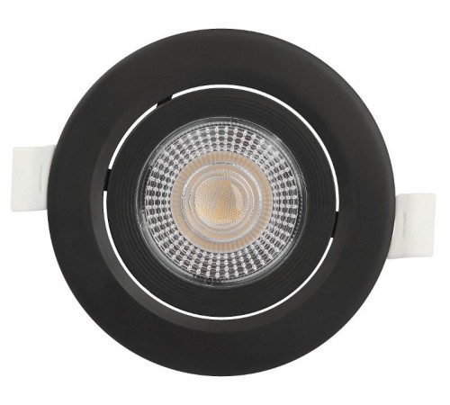 Светильник светодиодный встраиваемый  KL LED 25A-5 3K BK круглый поворотный черный 5Вт 3000К  Б0068164  ЭРА