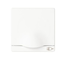 Simon 82 Накладка с крышкой с защитными шторками для двухполюсной розетки с заземляющим контактом, S82, S82N,  82090-30  Simon