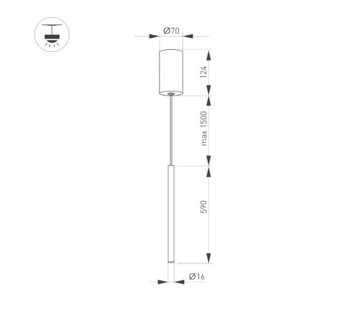 Светильник SP-UMBRA-HANG-V-L600-10W Day4000 (BK, 120 deg, 230V) (Arlight, IP20 Металл, 3 года)  036947(1) Arlight                              