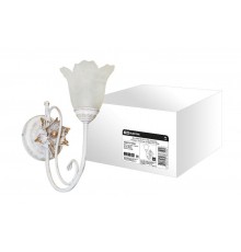 Бра НББ 09-02 Глория 1х40Вт ЛН Е14 белый с золотом  SQ0370-0001  TDM