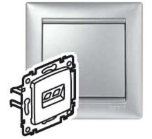 Valena Алюминий Розетка комп(RJ45) 1-ая 5кат.крепление винт.с лапками  770230  Legrand