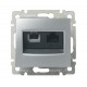 Valena Алюминий Розетка двойная комп.(RJ45) 1-ая 5 кат UTP + ТЛФ 1-ая (RJ11)  770280  Legrand