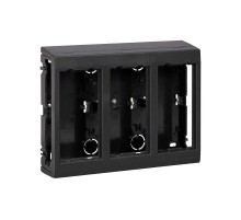 Simon Connect Дополнительный блок настенный на 3 S-модуля Сима Про, поверхностный монтаж, графит  SBC350-14  Simon