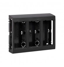 Simon Connect Дополнительный блок настенный на 3 S-модуля Сима Про, поверхностный монтаж, графит  SBC350-14  Simon