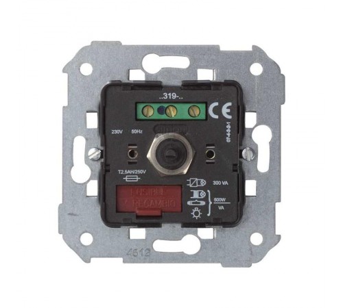 Simon 75 Механизм Светорегулятор универсальный поворотно-нажимной (проходной), 40-500Вт, 230В, S27, S82, S82N, S88, S8  75319-39  Simon