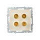 BRITE АудиоРозетка 4-местная РА10-БрКр бежевый  BR-S40-K10  IEK