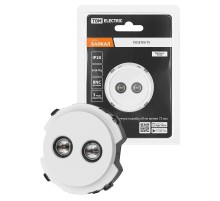 Розетка двойная TV проходная белая, "Байкал"   SQ1819-0012  TDM