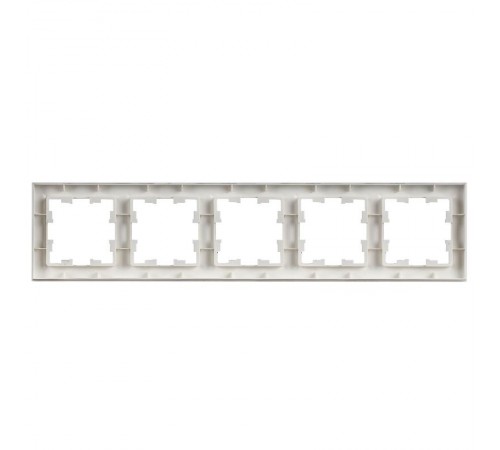 BRITE Рамка 5-местная РУ-5-БрАБ арктический белый   BR-M52-K91  IEK