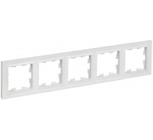 BRITE Рамка 5-местная РУ-5-БрАБ арктический белый   BR-M52-K91  IEK