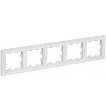 BRITE Рамка 5-местная РУ-5-БрАБ арктический белый   BR-M52-K91  IEK