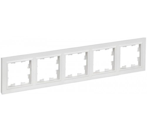 BRITE Рамка 5-местная РУ-5-БрАБ арктический белый   BR-M52-K91  IEK