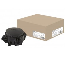 Коробка распределительная электромонтажная КЭМ 1-10-3М о/п D72 мм IP44, 3-х рожк. (карболит)  SQ1401-1001  TDM