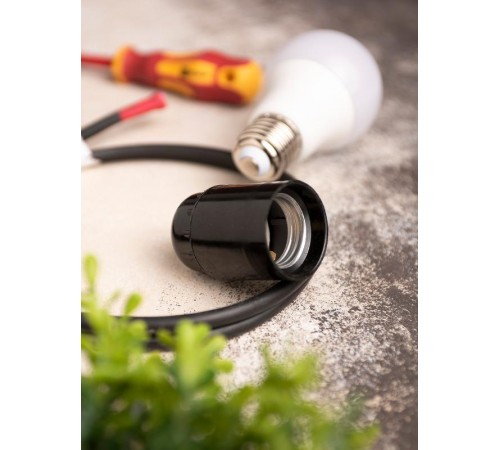 Патрон подвесной карболитовый Е27 черный без наклейки PROxima  LHC-E27-s  EKF