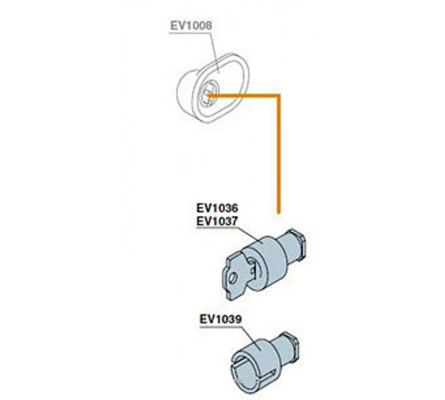 Цилиндр замка с двойной бородкой 3мм  EV1039  ABB