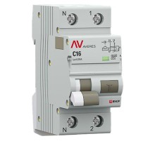 Выключатель автоматический дифференциального тока DVA-6 1P+N 16А (C) 10мА (A) 6кА  AVERES rcbo6-1pn-16C-10-a-av EKF