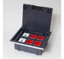 Люк на 6 поста(45*45)металл/пластик с пластиковой коробкой IP40  300006  SPL