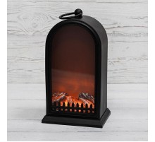 Светодиодный камин Фьюжн с эффектом живого огня 14,7x11,7x25 см, батарейки 2хС (не в комплекте) USB, черный  511-039  NEON-NIGHT