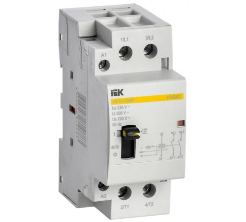 Контактор модульный с ручным управлением КМ63-20МР AC KARAT  MKK12-63-20  IEK