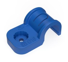 Крепеж-скоба пластиковая односторонняя для прямого монтажа  атмосферостойкая синяя в п/э d16 мм (50шт/750шт уп/кор)  PR13.2066  Промрукав