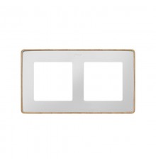 Simon 82 Рамка декоративная, 2 поста, Select, S82 Detail, белый-дерево (Бук)  8201620-270  Simon