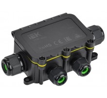 Коробка распределительная герметичная WTP-405 6 вводов( 2- M20 и 4--M16)  IP68 95x131x37мм 6 клемм до 6 мм.кв.   UWB10-X-450-41-06-68  IEK