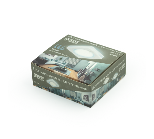 Светильник точечный встраиваемый светодиодный Backlight BL105 Квадрат. Белый, 8W, LED 4000K  BL105  Gauss