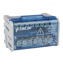 Шина "N" нулевая на DIN-рейку в корпусе-2х7групп  143228  КЭАЗ