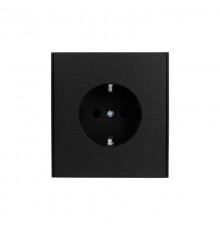 Розетка STRONG 1-ая с/з с/у, со шторками 16А антрацит  KR-78-0701-5  Kranz