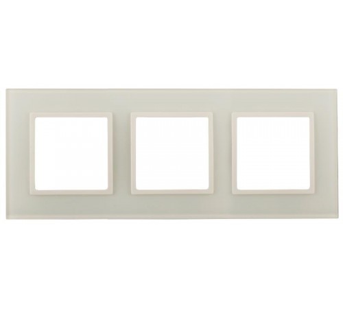 14-5103-02 Рамка на 3 поста, стекло, Эра Elegance, сл.кость+сл.к  Б0034507  ЭРА