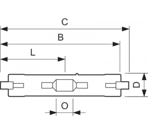 Лампа металлогалогенная  MHN-TD 150W/730 RX7s 1CT/12  928482500092  PHILIPS