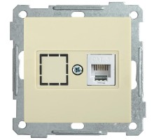BOLERO кремовый Розетка телефонная RJ12 РТ12-1-Б ETB10-K33  IEK