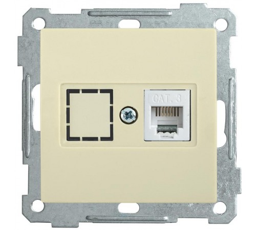 BOLERO кремовый Розетка телефонная RJ12 РТ12-1-Б ETB10-K33  IEK