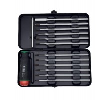 Отвертка c регулировкой крутящего момента Серия Nm 0,6-1,5 с набором насадок 12 шт в кейсе  10099116  Felo